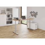Elektrisch höhenverstellbarer Schreibtisch XDLR 16 S in Asteiche, Maße 160 x 80 cm, von hjh OFFICE PRO