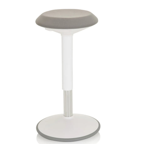 Stahulp BALANCE SIT III W in wit en grijs met gepolsterde zitting en ronde voet van hjh OFFICE