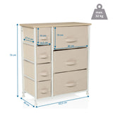 Maattekening van de Commode FOLDRESS B met een hoogte van 73 cm en een breedte van 63,5 cm van hjh LIVING