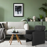 Zwarte Lounge stoel CARIPITO met stoffen bekleding in een woonkamerinterieur van hjh LIVING