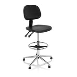 Zwarte Baliestoel TOP WORK 24 I met voetring en vijfsterrenmetalen kruis van hjh OFFICE