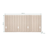 Technische tekening van de Tafelverdeler FLEXMIUT ROLL met 160 × 60 cm van hjh OFFICE