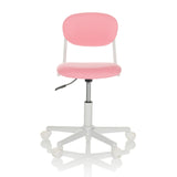 Roze Kinder bureaustoel KIDDY BASE I met voetkruis en vijf zwenkwielen van hjh OFFICE – 360-gradenweergave (vooraanzicht 0°)