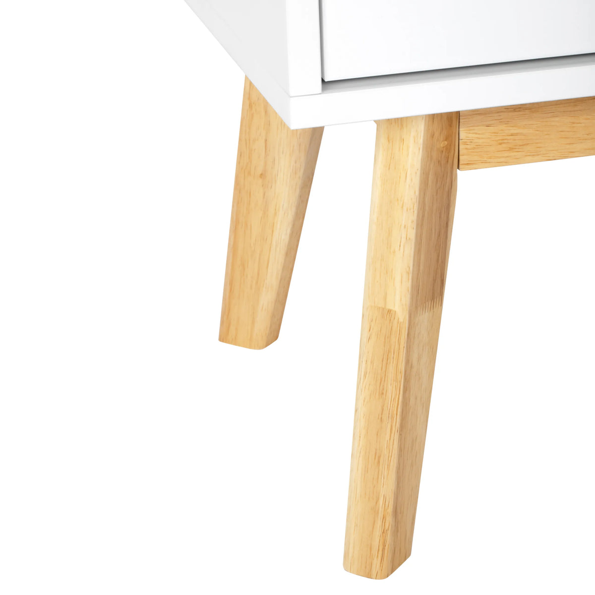 Lichtbruine houten poten van het TAROLO I dressoir in wit van hjh LIVING
