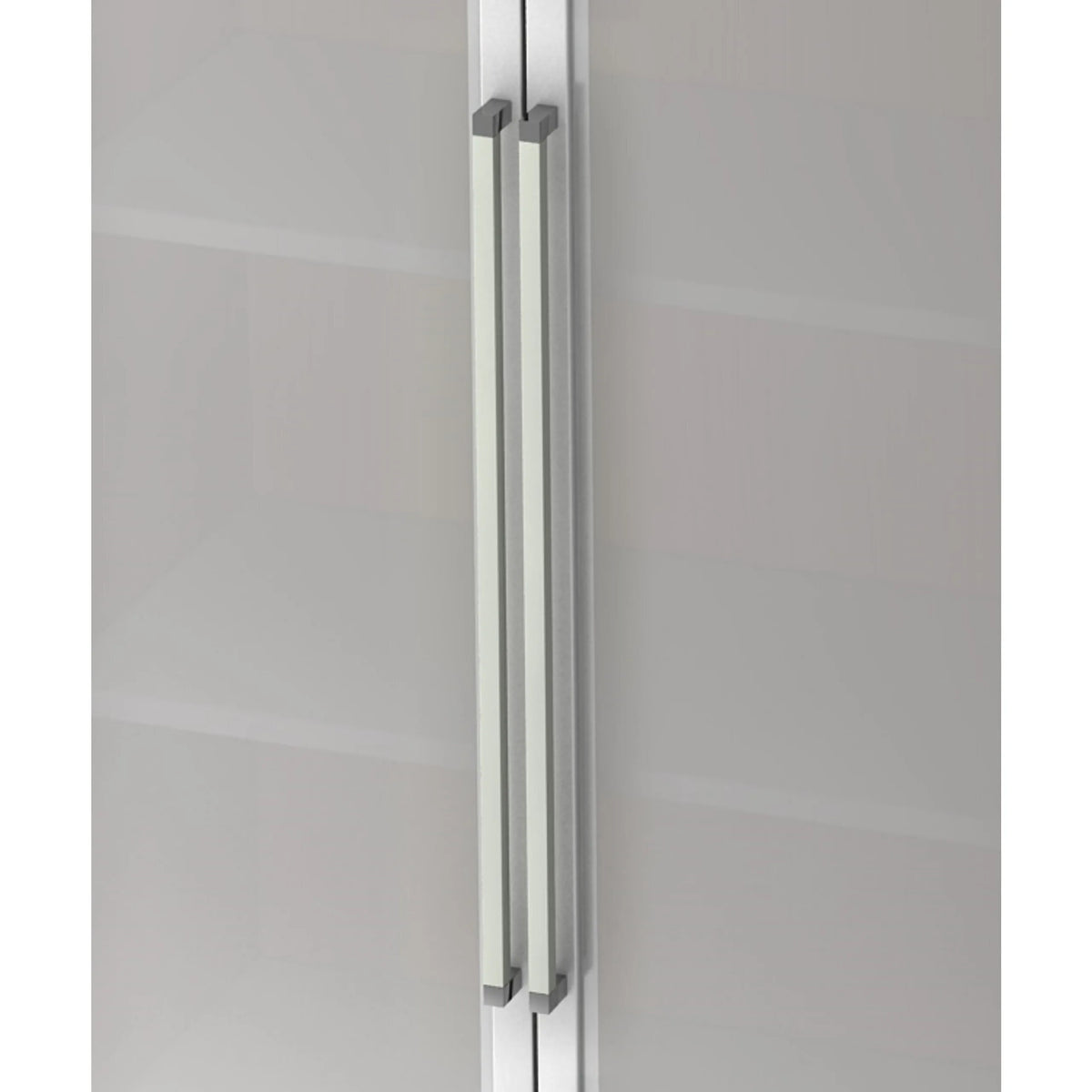 Grijs-zilveren chromen metalen handgreep van het meubelstuk SIGNA G 7100G van hjh OFFICE PRO