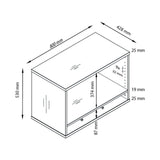 Technische tekening van de Standcontainer SIGNA SCA1 met 800 × 428 mm van hjh OFFICE PRO