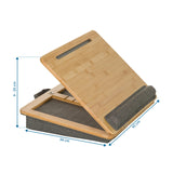 Maataanzicht van de Laptop onderzetter COMFILAP III met 42 × 34 cm en een hoogte van 9 tot 25 cm van hjh OFFICE