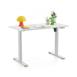 Elektrisch in hoogte verstelbaar bureau Worktime Kid in wit met afmetingen van 120 × 60 cm van hjh OFFICE