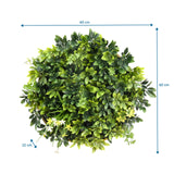 Maattekening van de Plantmat LEAFLUXE WALL 2 met 60 × 60 cm en een diepte van 22 cm van hjh LIVING