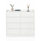 Witte commode OSOYRO met acht greeploze lades van hjh LIVING