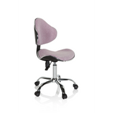 Roze Kinder bureaustoel KIDDY GTI-3 met glanzend onderstel en vijf zwenkwielen van hjh OFFICE – 360-gradenweergave (schuin vooraanzicht 60°)