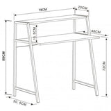 Technische tekening van het Bureau DUMONT van 78 × 50,5 cm van hjh OFFICE