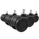 5x ROLO COLOR 60 11mm/60mm Harde bodem - Bureaustoelwielen 