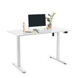 Elektrisch in hoogte verstelbaar bureau Worktime in wit, 120 x 60 cm van hjh OFFICE
