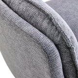 Donkergrijs stoffen bekleding van de Lounge stoel Criss-Cross 20 van hjh LIVING