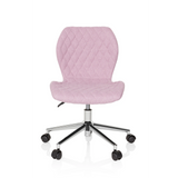Roze Kinder bureaustoel JOY II met stikseloptiek en vijfpoot onderstel met wieltjes van hjh OFFICE – 360-gradenweergave (vooraanzicht 0°)