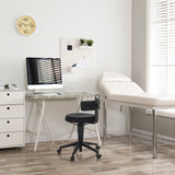 Zwarte Draaikruk TOP WORK FLEX met stoffen bekleding, rugleuning en wieltjes van hjh OFFICE