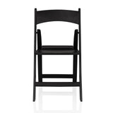 Zwarte Outdoor stoel TRAVANO 1 met rugleuning en vierkant frame van hjh LIVING – 360-gradenweergave (vooraanzicht 0°)