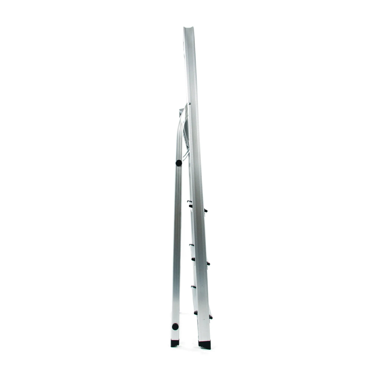 Zijaanzicht van de aluminium Klaptrap SOLID II met vier treden van hjh OFFICE