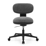Grijze Thuisgebruik bureaustoel SITMOTION B met gewatteerde zitting en vijfpoot met wieltjes van hjh OFFICE – 360-gradenweergave (vooraanzicht 0°)