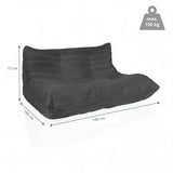 Maattekening van de Lounge stoel Sitzolo 2 met 140 × 100 cm en maximale draaglast 150 kg van hjh LIVING