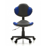 Grijsblauwe Kinder bureaustoel KIDDY GTI-2 met netrugleuning en vijfpoot met zwenkwielen van hjh OFFICE – 360-gradenweergave (vooraanzicht 0°)
