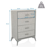 Maattekening van de Commode SKUFFY met 90 × 60 cm van hjh LIVING