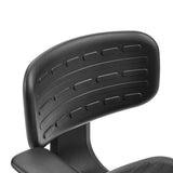 Zwarte rugleuning met horizontale uitsparingen van de Baliestoel TOP WORK B1 van hjh OFFICE