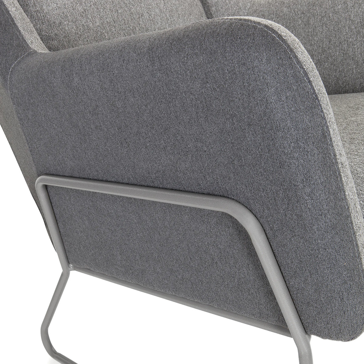 Armleuning en grijs frame van de Gestoffeerde fauteuil LAGUN van hjh OFFICE