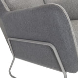 Armleuning en grijs frame van de Gestoffeerde fauteuil LAGUN van hjh OFFICE