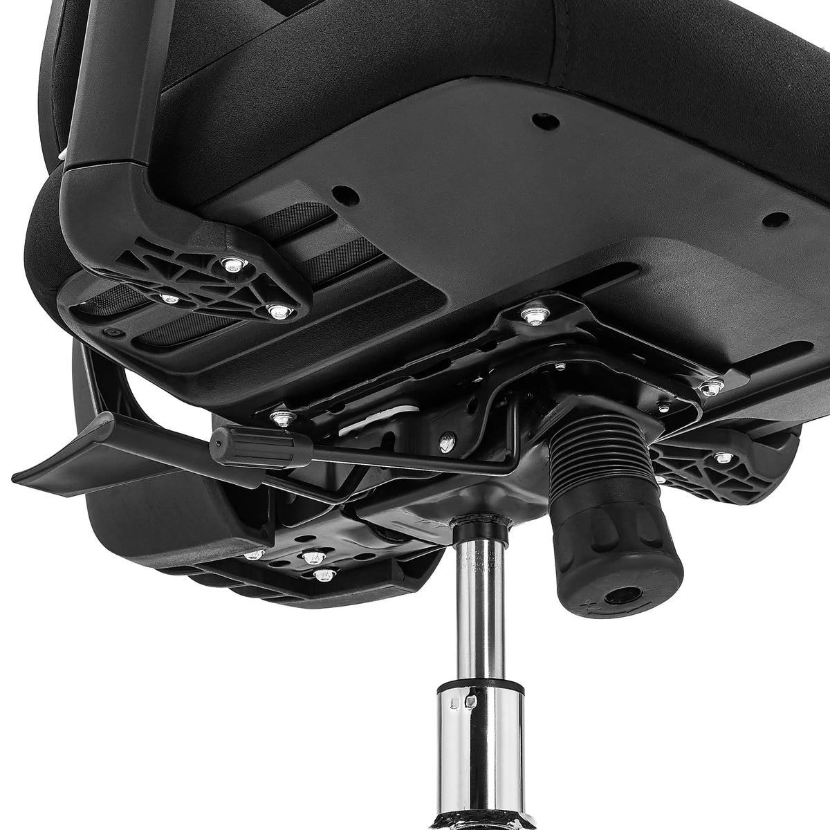 Onderzijde met hoogteverstellingsmechanisme van de Professionele bureaustoel Ergomy F 2 van hjh OFFICE