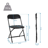 Technische tekening van de Outdoor stoel TUDELA XXL B met een hoogte van 80 cm en een draagvermogen van 190 kg van hjh OFFICE