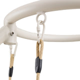 Ophanging met metalen ring en beige touw van de Skylo hangstoel van hjh LIVING
