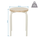 Maatafbeelding van de kruk ALRANDA met een diameter van 34 cm en een hoogte van 46 cm van hjh LIVING