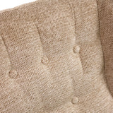 Beigekleurde geweven stof met knopen van de gestoffeerde fauteuil HAVENIO van hjh LIVING