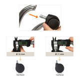Het bepalen van de maat van 5x ROLO No-Noise 11mm/75mm bureaustoelwielen met een schuifmaat voor 10 mm en 11 mm van hjh OFFICE
