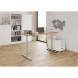 Elektrisch in hoogte verstelbaar bureau XDLR 16 S in essen eiken, afmetingen 160 x 80 cm, van hjh OFFICE PRO