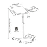 Technische tekening van het Zit- Sta bureau VM-SL met een hoogte van 675 tot 1000 mm van hjh OFFICE