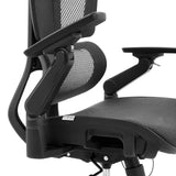 Verstelbare armleuning van de professionele bureaustoel Ergo U2 Pro3 met netrugleuning in zwart van hjh OFFICE
