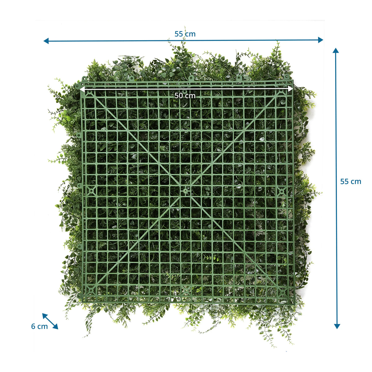 Maattekening van de Plantmat LEAFLUXE 2 met 55 × 55 cm van hjh LIVING