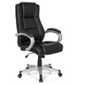 Zwarte Gamestoel RELAX CL180 met kunstlederen bekleding en zilverkleurige armleuningen van MyBuero