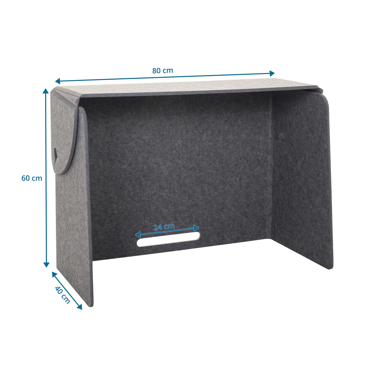 Maattekening van de Tafelverdeler FLEXMIUT FOLD met 80 × 60 cm van hjh OFFICE