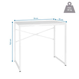 Maattekening van het Bureau EASY UP H I van 78 × 46 cm met een maximale belasting van 40 kg van hjh OFFICE