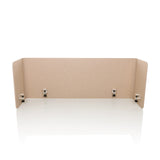 Beige Tafelverdeler FLEXMIUT U met zijvleugels en vier bevestigingsklemmen van hjh OFFICE – 360-gradenweergave (vooraanzicht 0°)