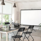 Outdoor stoel TUDELA XXL B in zwart met metalen frame en zitting van hjh OFFICE