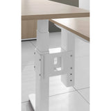 Witte console met steunvoet voor de aanbouwplaat LA92 C uit de XBHM2C-serie van hjh OFFICE PRO
