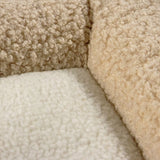 Beige teddystof van het PAWY ES kattenhuis van hjh LIVING