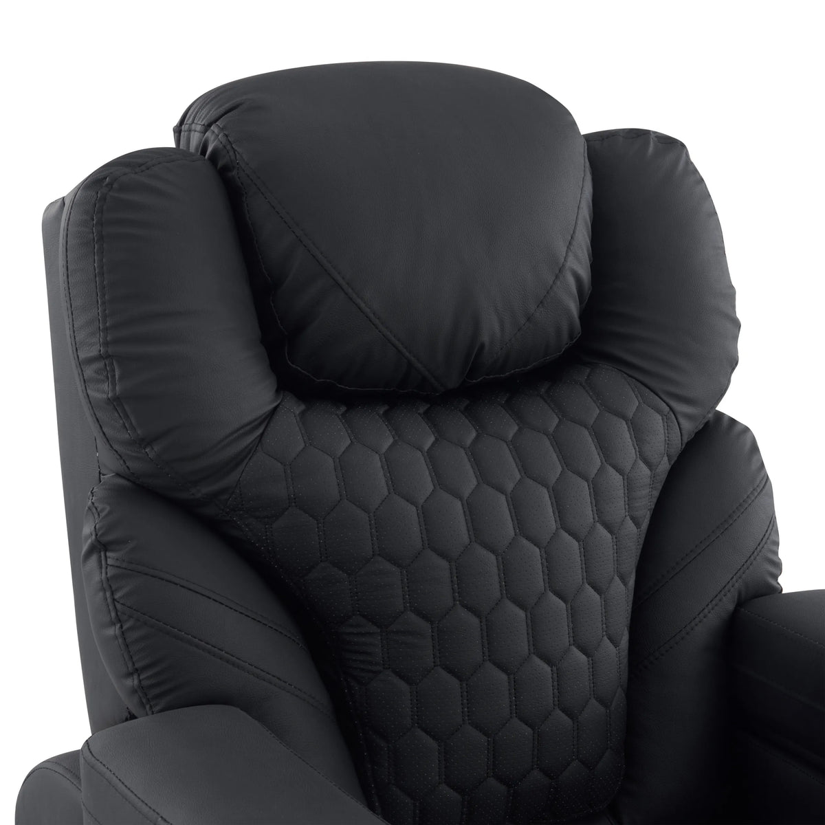 Rugleuning met honingraatstiksel van de Game Sport RX Lounge stoel in zwart van hjh OFFICE
