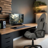 Gamestoel GAMEBREAKER W01 in grijs en zwart met hoge rugleuning en armleuningen van MyBuero