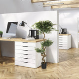 Kunstplant ACACIA in groene kleur in een zwarte pot van hjh OFFICE